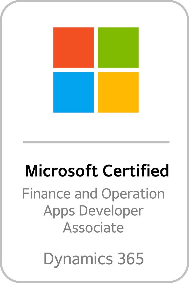 Finance and Operation Apps Developer Associate